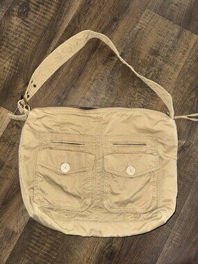 VTG Gap Y2K Messenger Crossbody Surplus Bag Khaki Studded Strap
